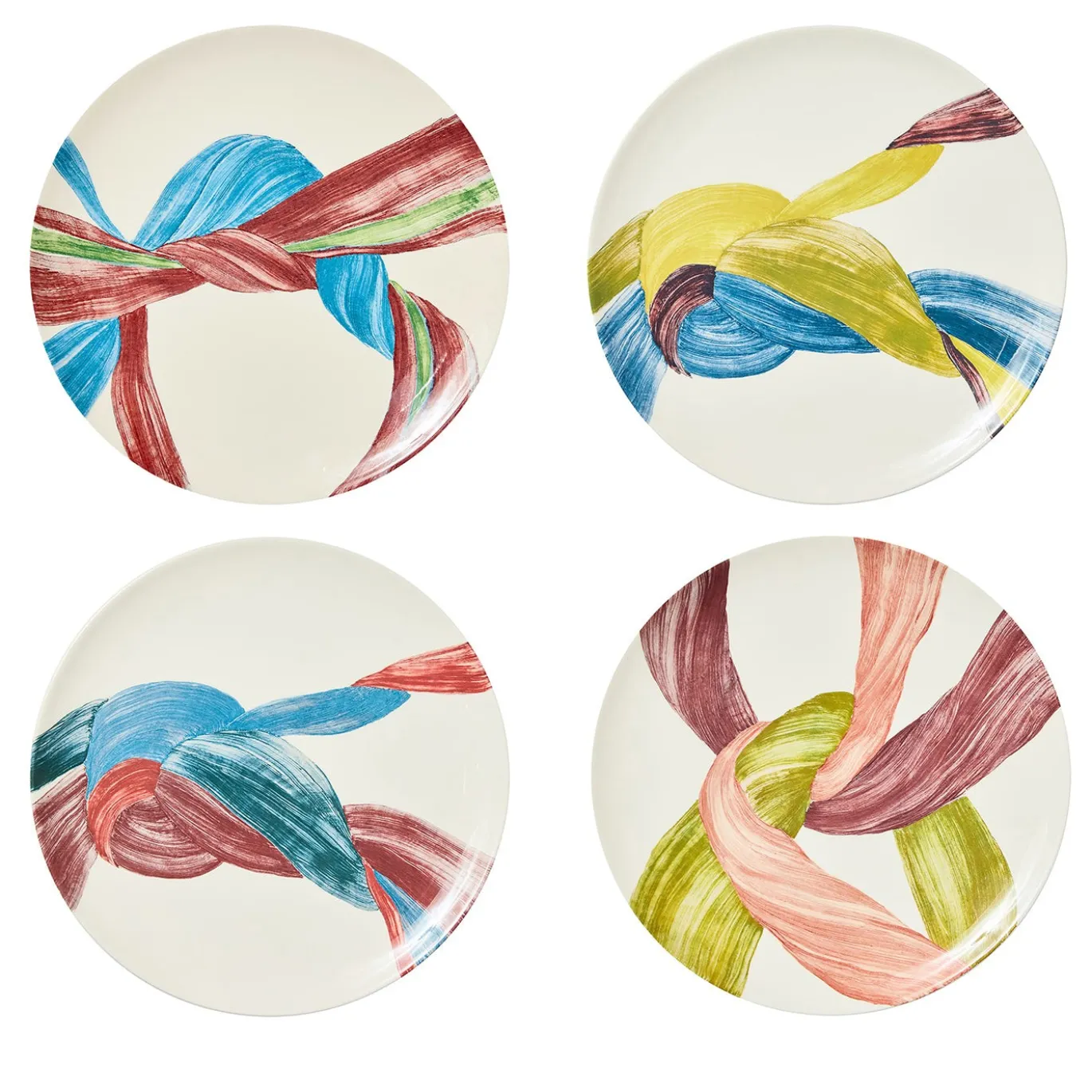 Set di 4 Piatti Piani Legami #1