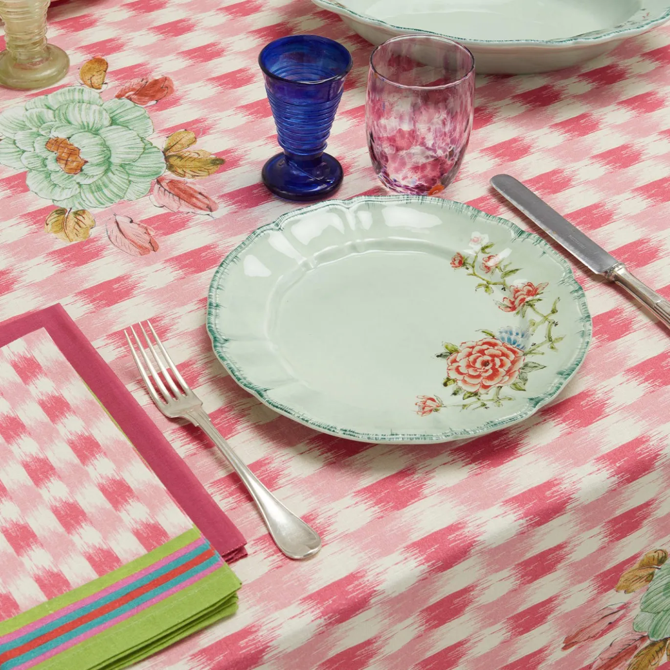 Set di 3 Piatti Piani Veranda Celadon