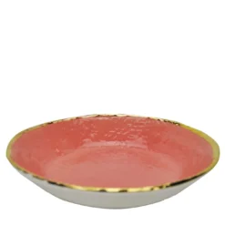 Set di 6 piatti risotto Preta Oro rosa polveroso oro 30 cm