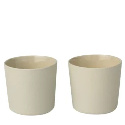 Set di 2 piccoli bicchieri in ceramica verdi
