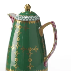 Set di piccoli thermos Dallah verdi e rosa e 6 tazze Finjan