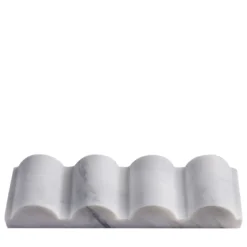 Set di 6 poggiaposate in marmo bianco di Carrara Parati