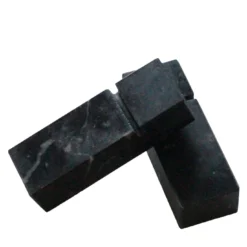 Set di 4 poggiaposate in marmo nero con invito al coltello