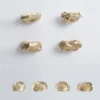 Set di 4 pomelli in ottone per porte Impronta #3 di Nicole Valenti
