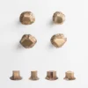 Set di 4 pomelli per porte in ottone Solido #1 di Nicole Valenti