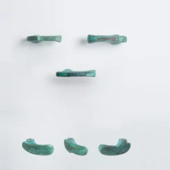 Set di 4 pomelli verdi per porte Inca #1 di Nicole Valenti