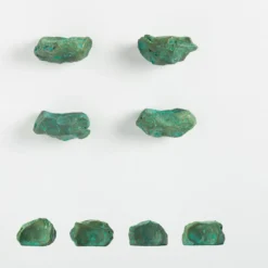 Set di 4 pomelli verdi per porte Impronta #3 di Nicole Valenti