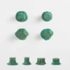 Set di 4 pomelli verdi per porte Solido #4 di Nicole Valenti