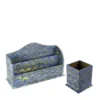 Set di portamatite e classificatore di lettere Peacock