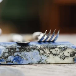 Set di 4 portaposate in marmo blu