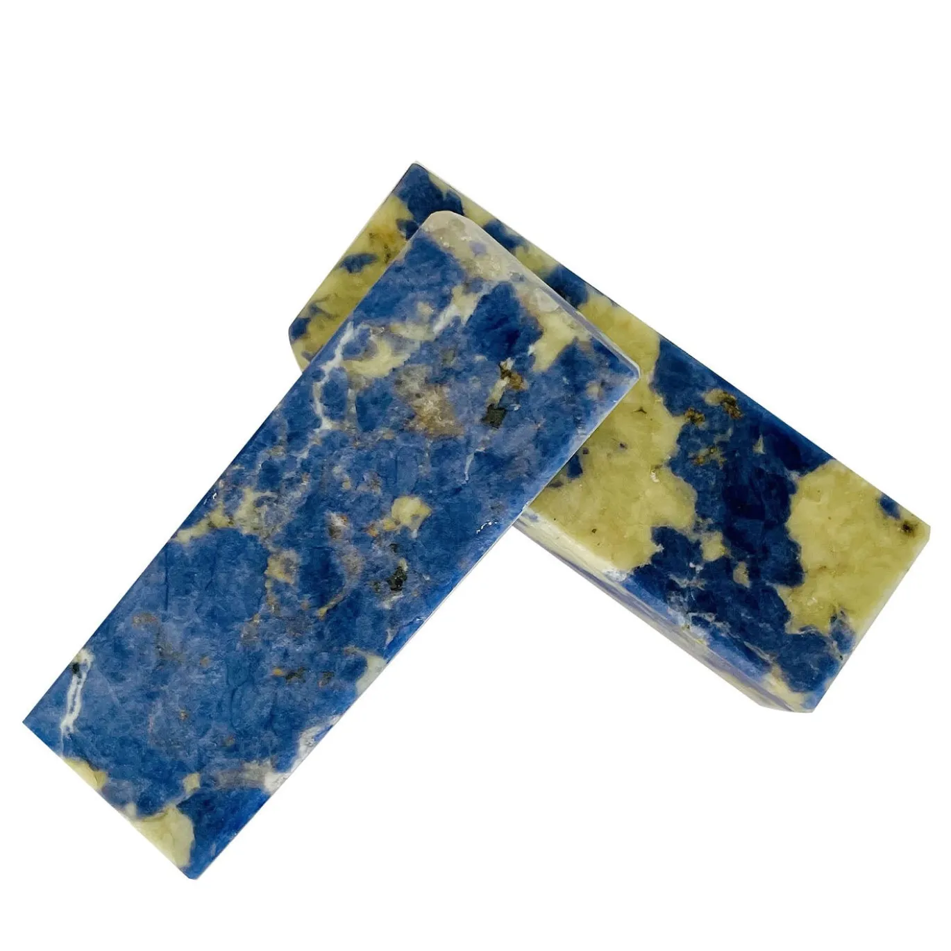 Set di 4 portaposate in marmo blu