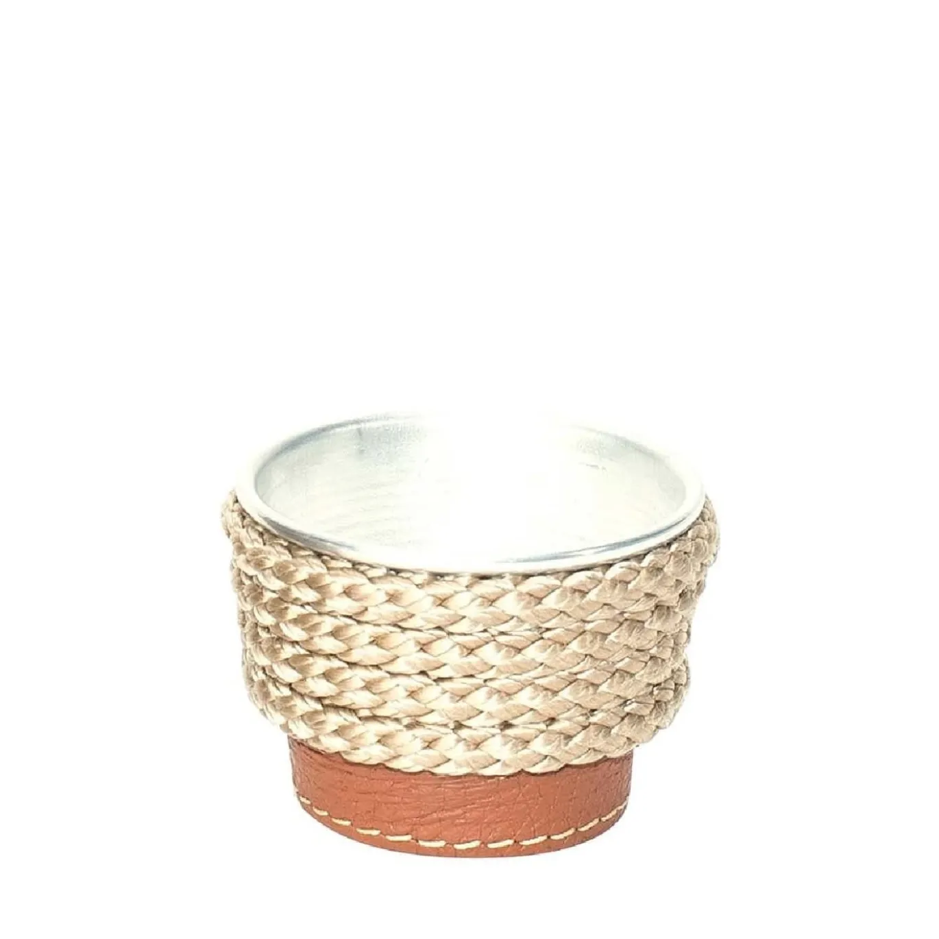 Set di 6 porta tazze da caffè espresso in alluminio beige