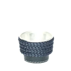 Set di 6 porta tazze da caffè espresso in alluminio blu