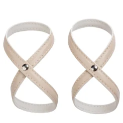 Set di 2 portatovaglioli Heathcliff Cappuccino Beige e Luna White