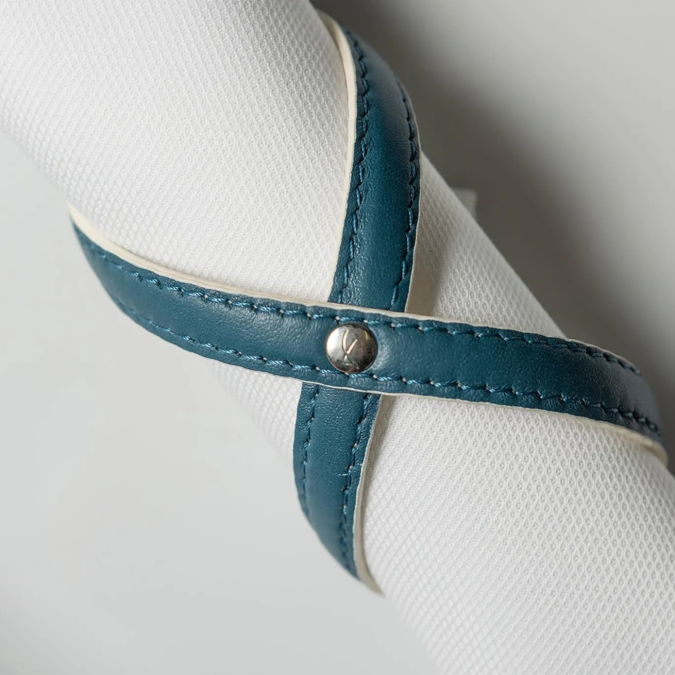 Set di 2 portatovaglioli Heathcliff Amalfi Blu e Luna Bianco