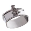 Set di 6 porta tovaglioli in argento sterling a forma di animale