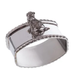 Set di 6 porta tovaglioli in argento sterling a forma di animale