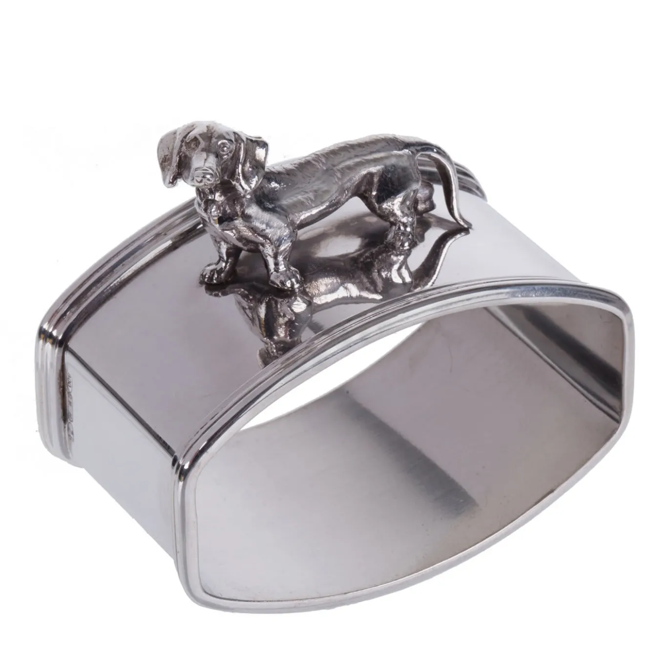 Set di 6 porta tovaglioli in argento sterling a forma di animale