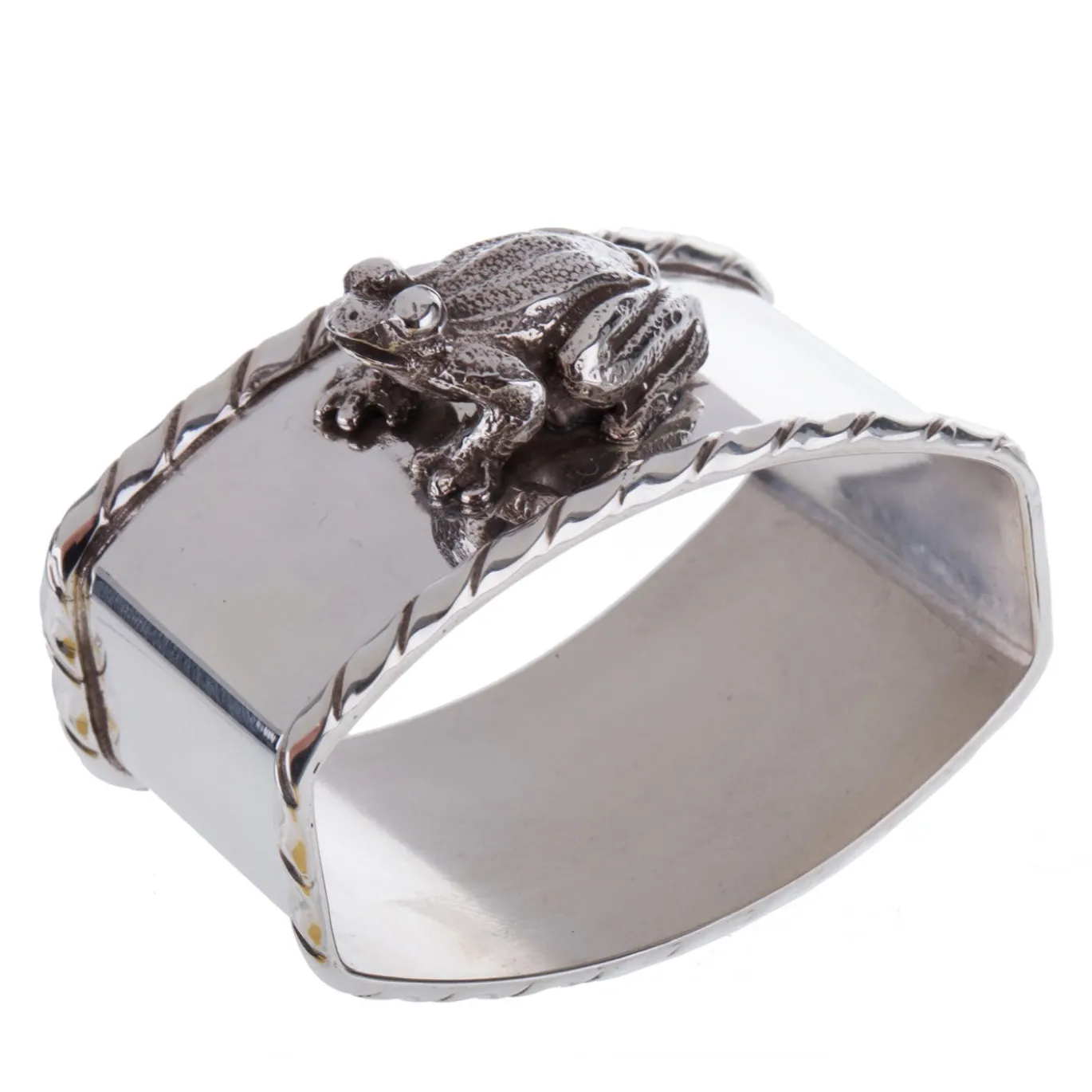 Set di 6 porta tovaglioli in argento sterling a forma di animale