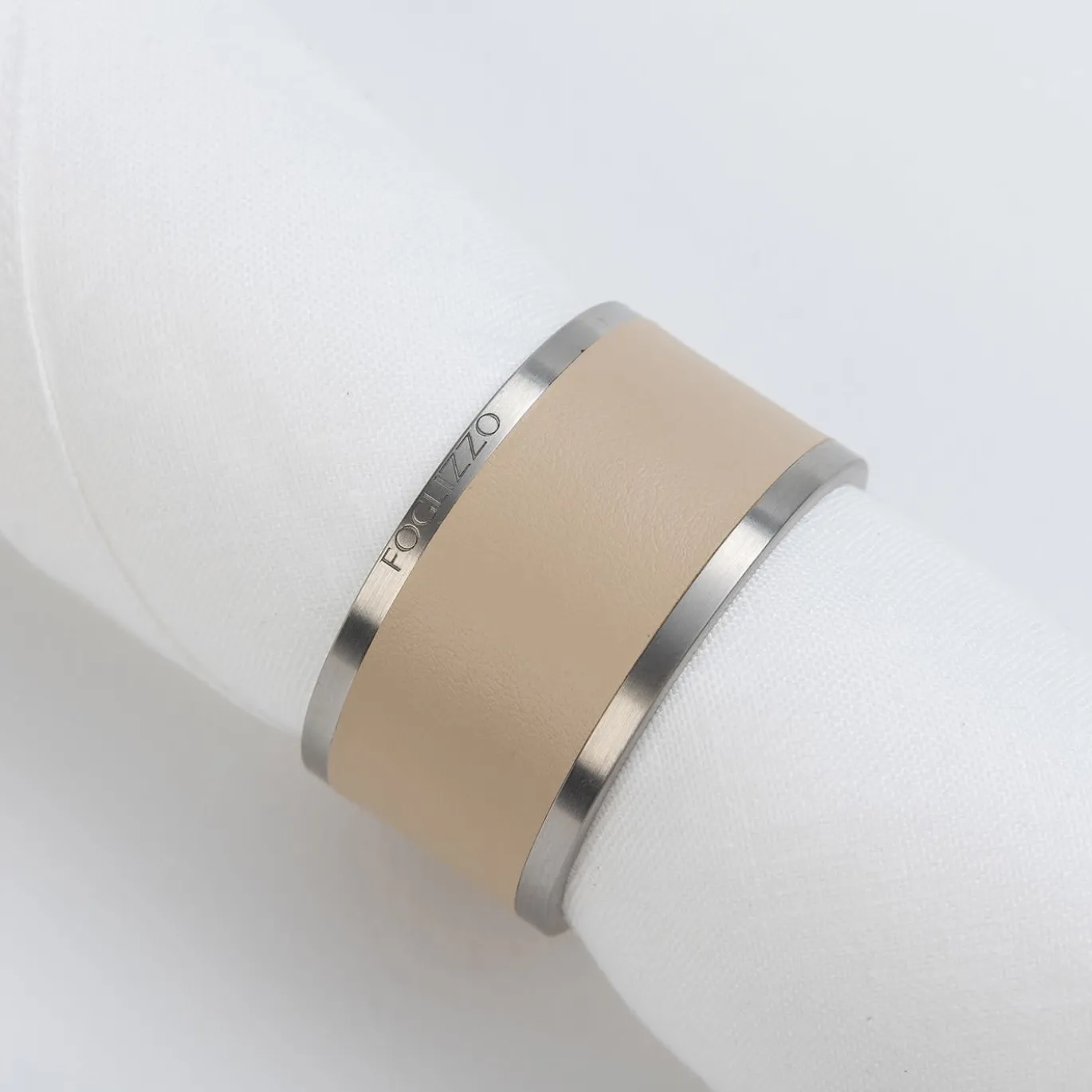 Set di 2 porta tovaglioli Madeleine Cappuccino Beige