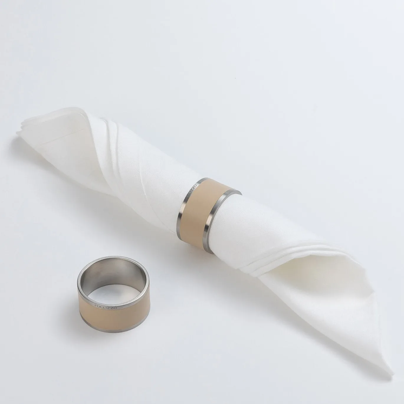 Set di 2 porta tovaglioli Madeleine Cappuccino Beige