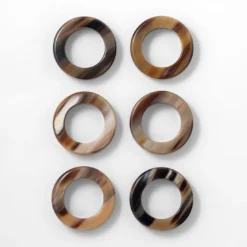 Set di 6 porta tovaglioli marroni