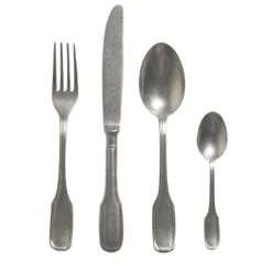 Set di 24 posate d'acciaio vintage