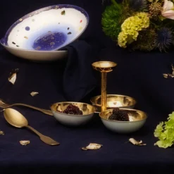 Set di 24 posate d'epoca in oro