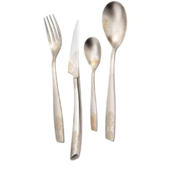 Set di Posate Devor� 24 Pezzi in Acciaio Inossidabile Grigio con Scatola