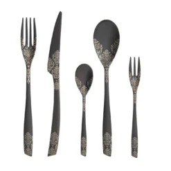 Set di Posate Devor� 30 Pezzi in Bronzo Nero Opaco