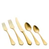 Set di Posate Dolcevita Vintage Oro 5 Pezzi in Acciaio Inossidabile