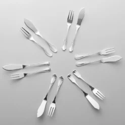 Set di posate in argento da 12 pezzi
