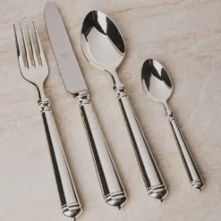 Set di 5 posate Luce in acciaio inossidabile argentato