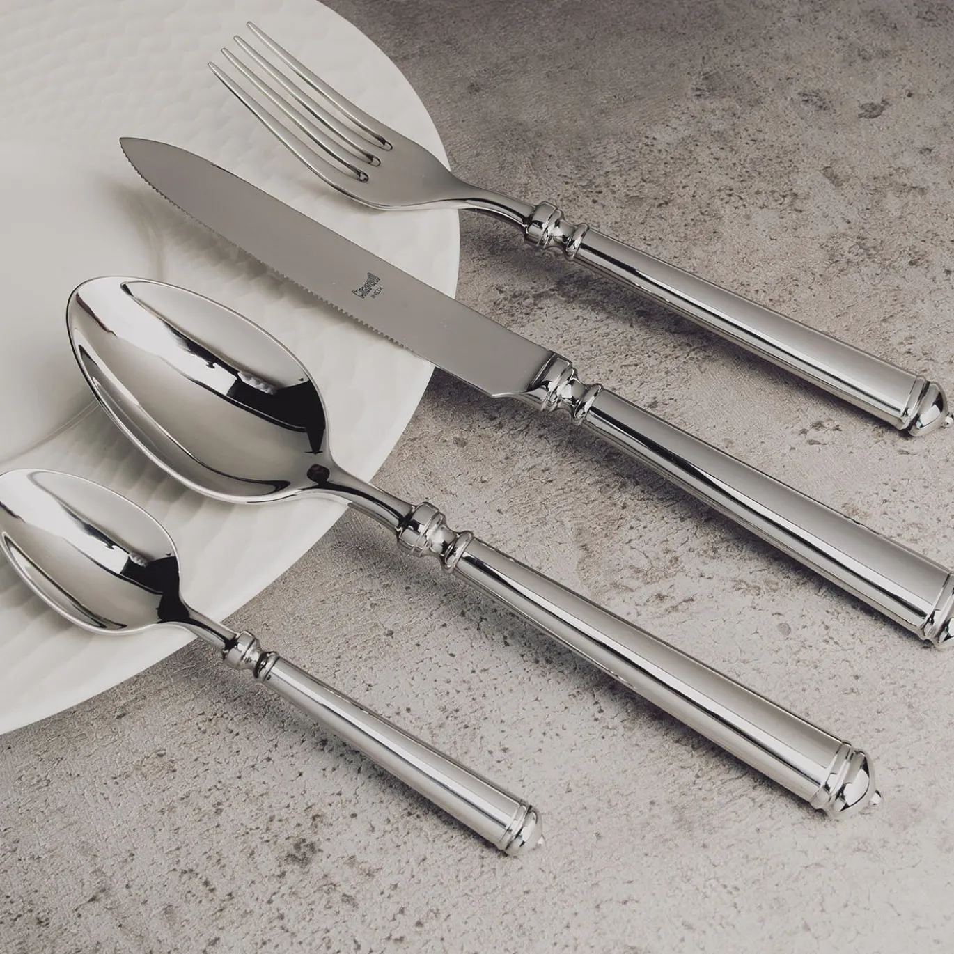 Set di 5 posate Luce in acciaio inossidabile argentato