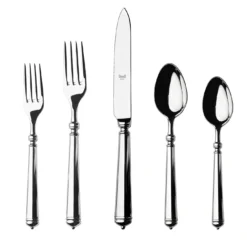 Set di 5 posate Luce in acciaio inossidabile argentato