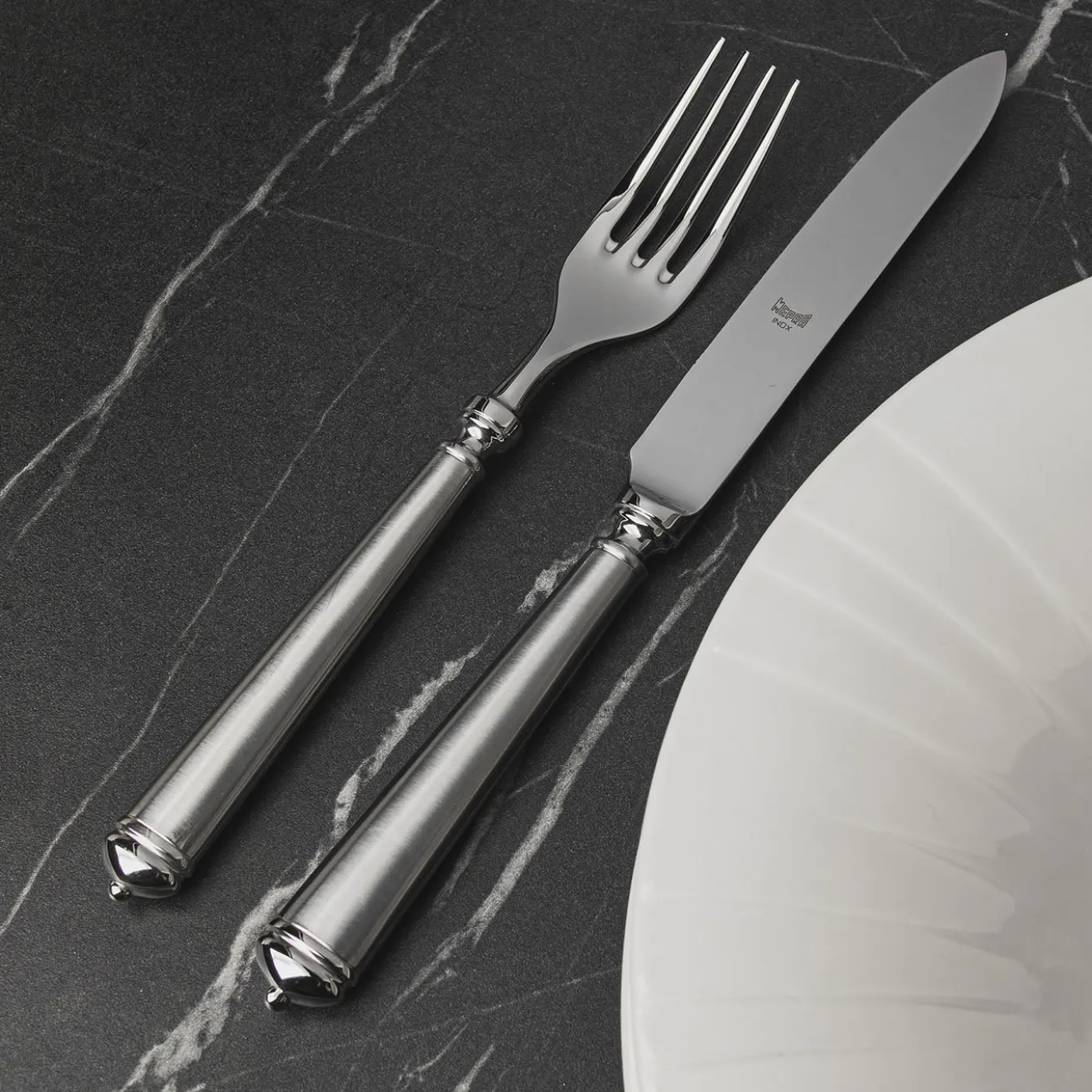 Set di 5 posate Luce in acciaio inossidabile argentato