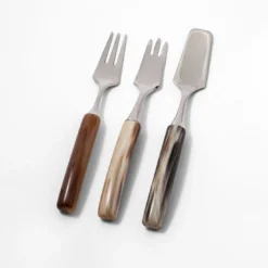 Set di 3 posate naturali da dessert
