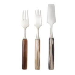 Set di 3 posate naturali da dessert