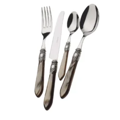 Set di posate Oxford 24 pezzi in visone con scatola