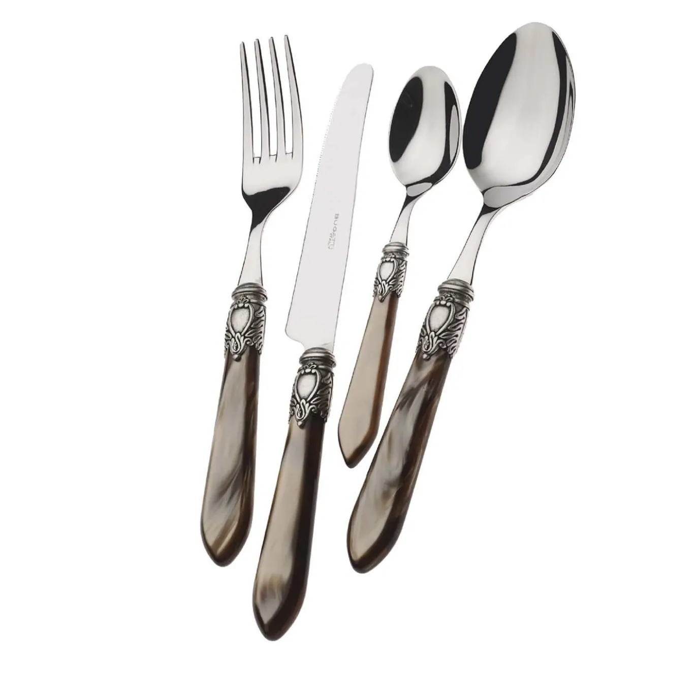 Set di posate Oxford 24 pezzi in visone con scatola