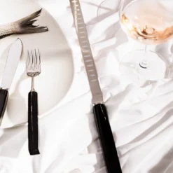 Set di 5 Posate per Frutti di Mare con Manici in Corno