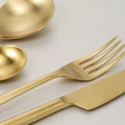 Set di posate 5 pezzi Linea Brushed Ice Oro