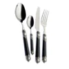 Set di posate Rinascimento 24 pezzi in nero con scatola