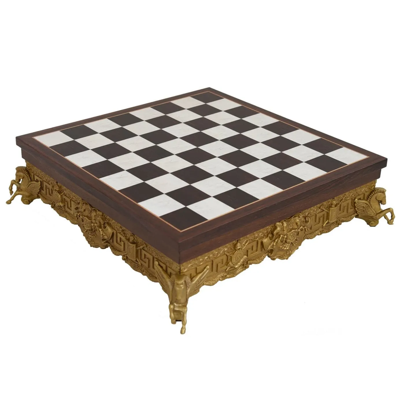 Set di Scacchi Impero Romano in Metallo Marrone