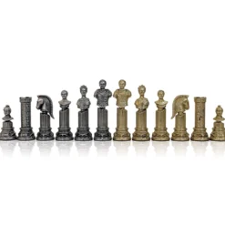 Set di Scacchi Impero Romano in Metallo Marrone