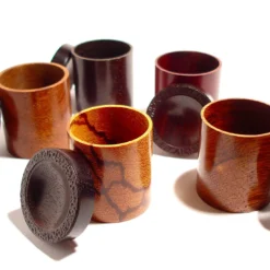 Set di 5 scatole di legno Esotico