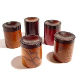 Set di 5 scatole di legno Esotico