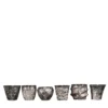Set di sei bicchieri Capriccio in platino