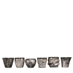 Set di sei bicchieri Capriccio in platino