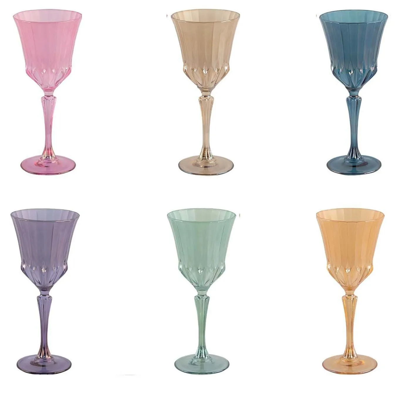 Set di sei bicchieri da acqua Canal